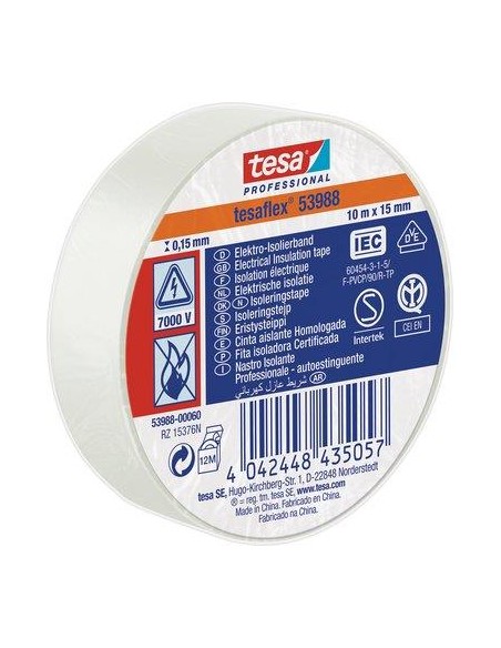 NASTRO PVC ISOLANTE IMQ TESA BIANCO MM 15 ML 10