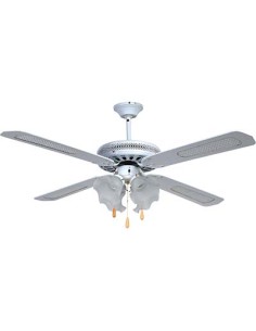 VENTILATORE DA SOFFITTO COUNTRY EFFE BIANCO VOLT 230 WATT 70 CM 130 VEL 3 +4 LUCI + INV