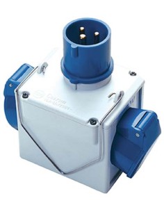 ADATTATORE DOPPIO SPINA BLU-PRESA BLU FME 2P+T 16A IP44