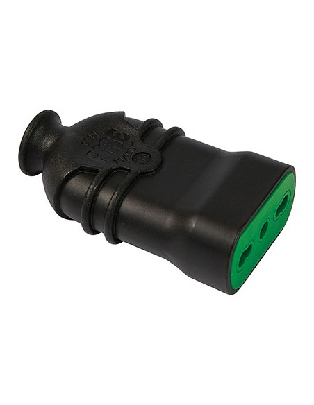 PRESA MOBILE HI-PRO FME NERO 2P+T 16A BIPASSO