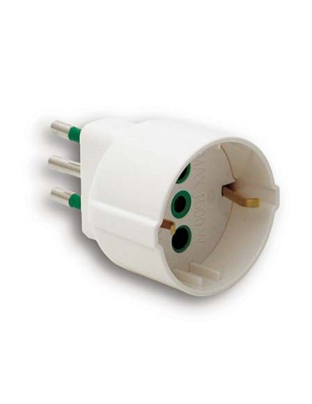 ADATTATORE 10A-SCHUKO FME BIANCO 2P+T 10A