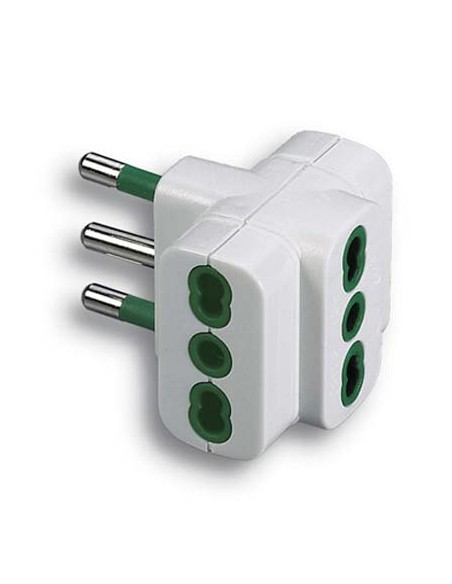 ADATTATORE TRIPLO 16A-16A FME BIANCO 2P+T