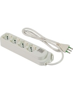 MULTIPRESA BIPASSO SCHUKO + TERMICO RETAIL FME BIANCO POSTI 4 2P+T 16A N°XMMQ 3X1,0 MT 1,5