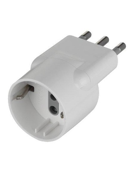 ADATTATORE SCHUKO DISASSATO ELECTRALINE BIANCO 2P+T 16A