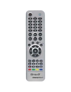 TELECOMANDO UNIVERSALE 4 IN 1 BRAVO TV + DTT + DVD + SKY MEMORIA BANCHI 4