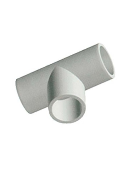TEE IP40 X TUBO RIGIDO PVC GRIGIO MM 16