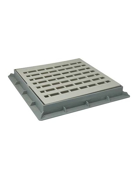 CHIUSINO GRIGLIATO X POZZETTO DERIVAZIONE PLASTICA CM 20X20 + TELAIO