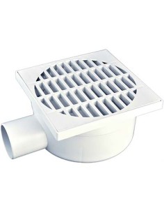 CHIUSINO SIFONATO LATERALE PLASTICA CM 11,5X11,5 H.CM 7 MM 50