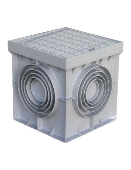 POZZETTO DERIVAZIONE + CHIUSINO PLASTICA CM 30X30