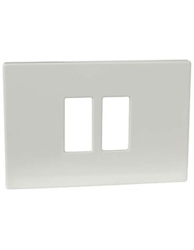 PLACCA COPRIFRUTTI VENUS MARLANVIL RESINA AVORIO POSTI 2 RAVVICINATI  MM 115X80