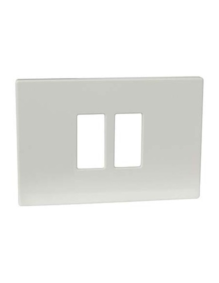 PLACCA COPRIFRUTTI VENUS MARLANVIL RESINA AVORIO POSTI 2 RAVVICINATI  MM 115X80