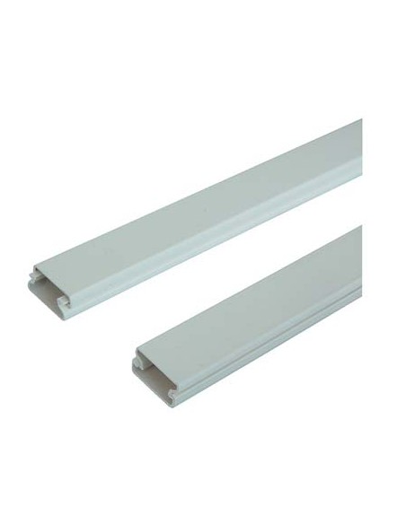 MINI CANALINA PASSAGGIO CAVI PVC BIANCO MM 22X10 MT 2
