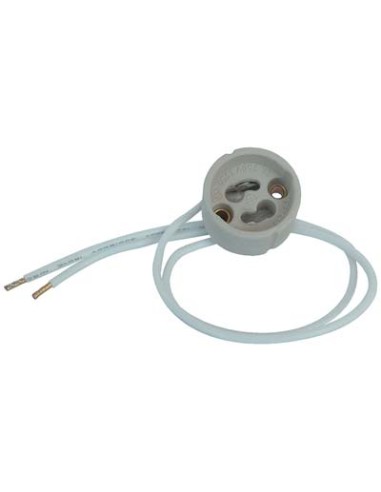 PORTALAMPADA GU10 GZ10 STEATITE CAVO CM 15