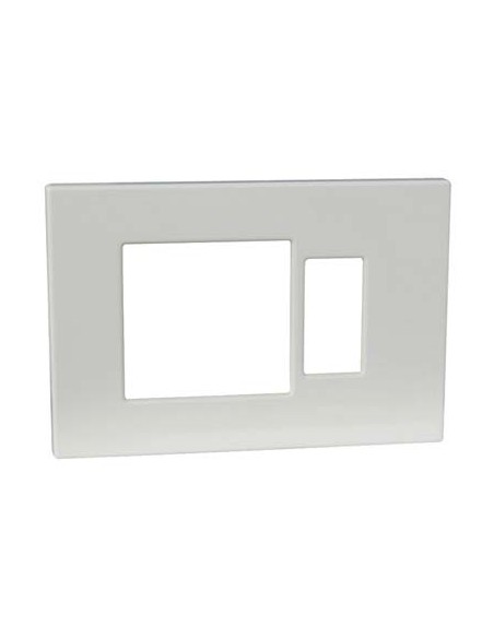PLACCA COPRIFRUTTI VENUS MARLANVIL RESINA AVORIO POSTI 1 + SCHUKO MM 115X80