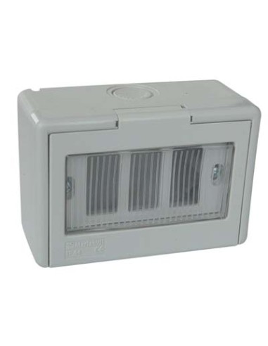 INVOLUCRO A PARETE + PORTELLA IP44 MARLANVIL POSTI 3 MM 122X83 H.MM 65 X VENUS