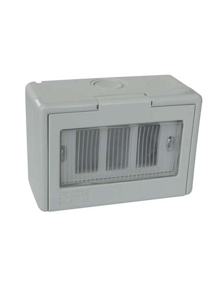 INVOLUCRO A PARETE + PORTELLA IP44 MARLANVIL POSTI 3 MM 122X83 H.MM 65 X VENUS