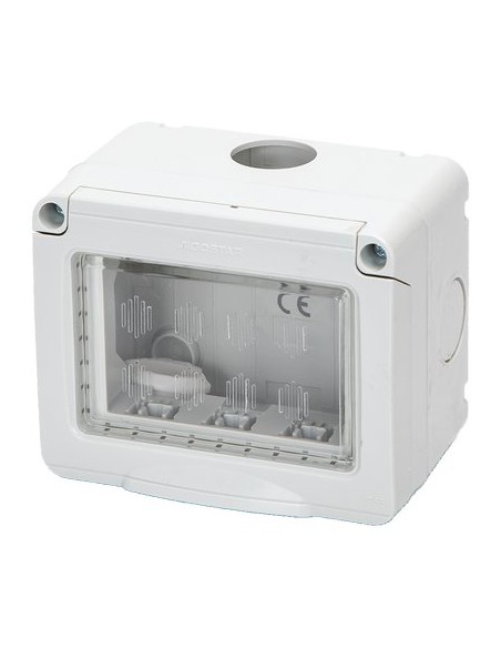 INVOLUCRO A PARETE + PORTELLA IP55 POSTI 3 MM 101X83 H.MM 65 X ABM