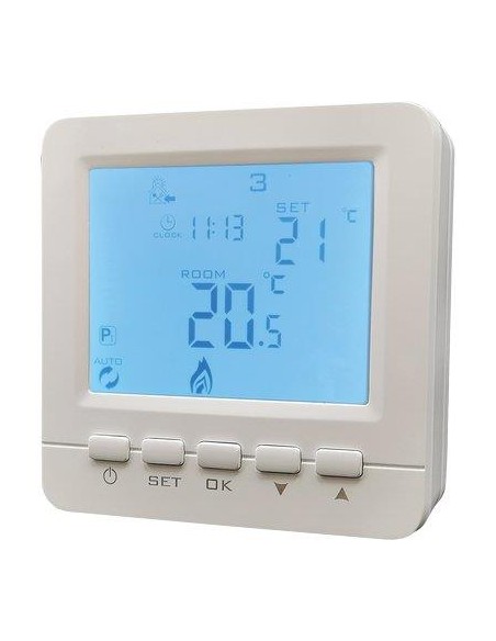CRONOTERMOSTATO QUBO BRAVO 5/35°C LCD 3,0" MM 86X86X30