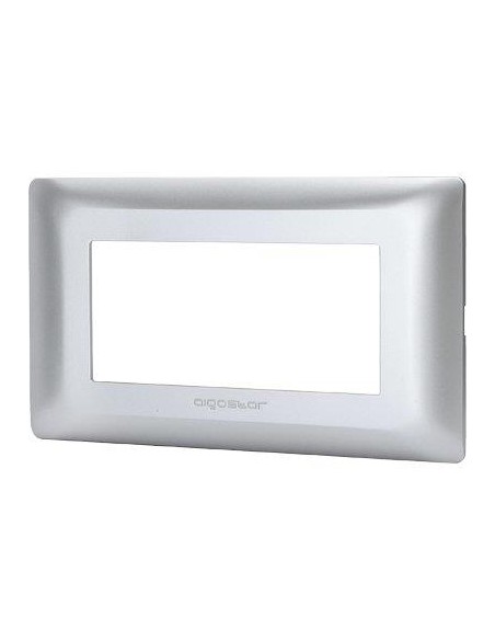 PLACCA COPRIFRUTTI ABM ARGENTO POSTI 4 MM 140X85