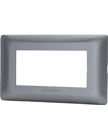 PLACCA COPRIFRUTTI ABM GRIGIO SCURO POSTI 4 MM 140X85