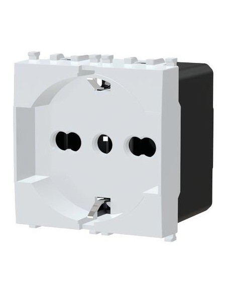 PRESA SCHUKO + SICUREZZA AVP BIANCO VOLT 250 A 10/16 2P+T