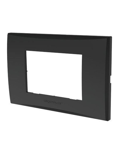 PLACCA COPRIFRUTTI AVP NERO POSTI 3 MM 120X85