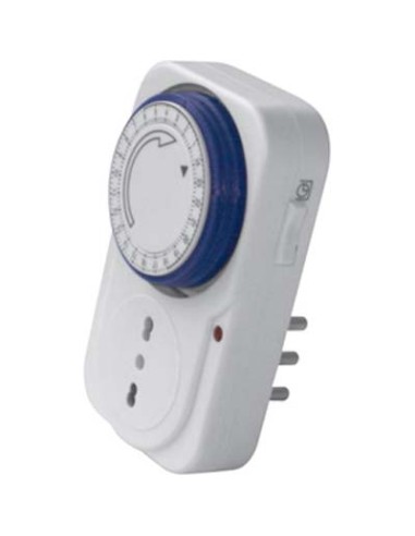 PRESA TEMPORIZZATA GIORNALIERA ELECTRALINE BIANCO 2P+T 16A BIPASSO