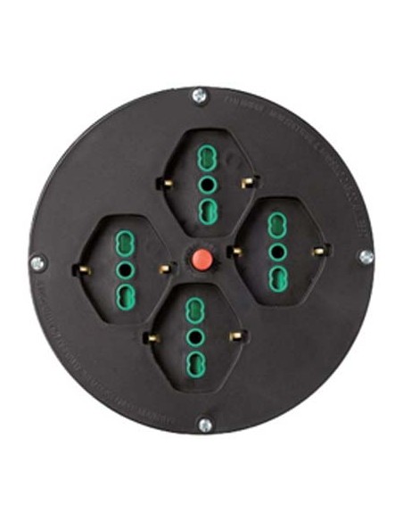 DISCO PRESE X AVVOLGICAVO FME MM 145 2P+T 16A BIPASSO SCHUKO X4