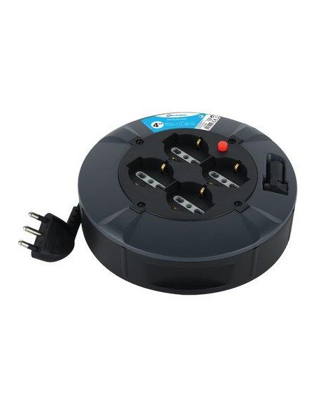 AVVOLGICAVO DOMESTICO ELECTRALINE 2P+T 16A BIPASSO SCHUKO X4 N°XMMQ 3X1,0 MT  4