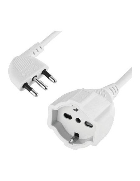 PROLUNGA LINEARE 461 ELECTRALINE BIANCO 2P+T 16A BIPASSO SCHUKO N°XMMQ 3X1.5 MT 5