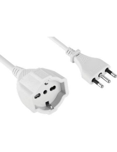 PROLUNGA LINEARE 46126 ELECTRALINE BIANCO 2P+T 16A BIPASSO SCHUKO N°XMMQ 3X1.5 MT 10