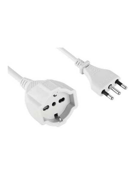 PROLUNGA LINEARE 46126 ELECTRALINE BIANCO 2P+T 16A BIPASSO SCHUKO N°XMMQ 3X1.5 MT 10