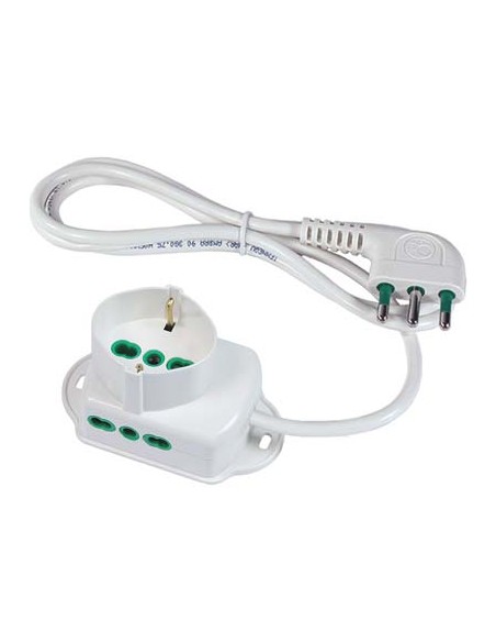 MULTIPRESA BIPASSO + SCHUKO FME BIANCO POSTI 3 2P+T 16A N°XMMQ 3X1,0 MT 1,5