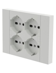 MULTIPRESA BIPASSO + SCHUKO INCASSO ELECTRALINE BIANCO POSTI 4 2P+T 16A