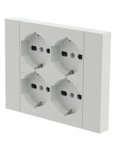 MULTIPRESA BIPASSO + SCHUKO INCASSO ELECTRALINE BIANCO POSTI 4 2P+T 16A
