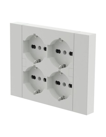 MULTIPRESA BIPASSO + SCHUKO INCASSO ELECTRALINE BIANCO POSTI 4 2P+T 16A