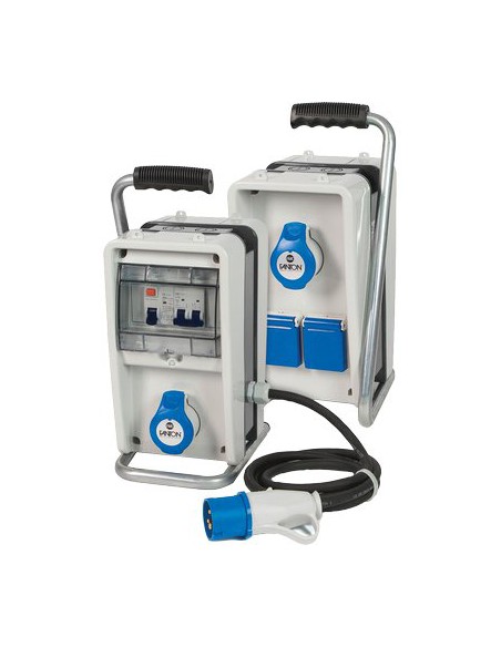 QUADRO DISTRIBUZIONE BLU EOLO 74304 FME PRESE CEE BLU X 2 SCH+10/16 X 2 MM156X185 H.MM 338