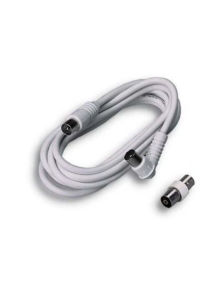 PROLUNGA COASSIALE TV + ADATTATORE FME SPINA DRITTA + PRESA 90° MM 9,5 OHM 75 MT 2