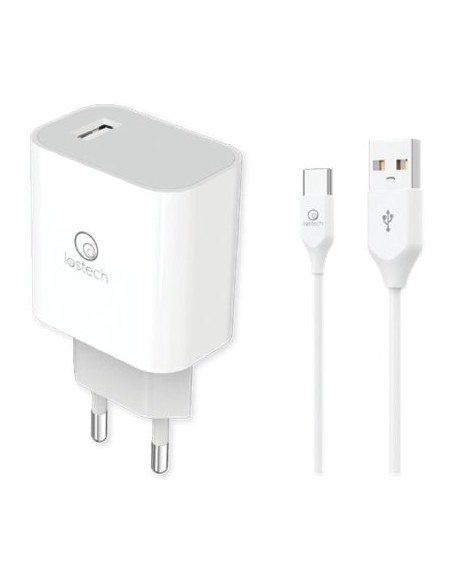 CARICABATTERIA SMARTPHONE RAPIDO LS-N LOSTECH TYPE-C  BIANCO VOLT 220 + CAVO CM 100