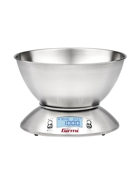 BILANCIA DIGITALE CUCINA PS85 INOX GIRMI KG 5/GR 1 + CIOTOLA 2XAAA NON INCLUSE