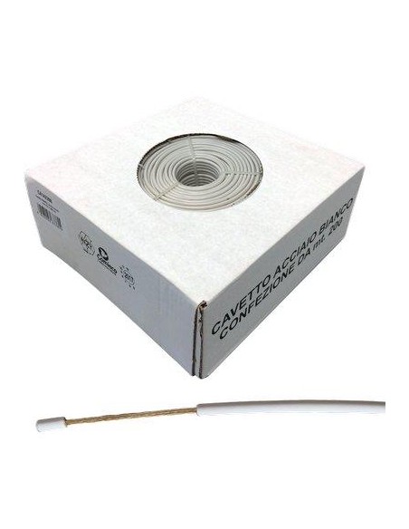 CAVETTO ACCIAIO OTTONATO BIANCONE MM 4,5 MT 200