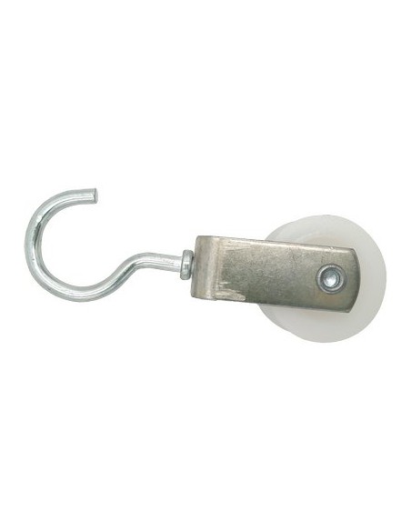 CARRUCOLA NYLON + GANCIO SELF INOX D.MM 30