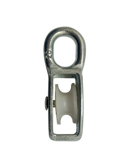 PULEGGIA NYLON SELF OCCHIOLO NICHELATO D.MM 80