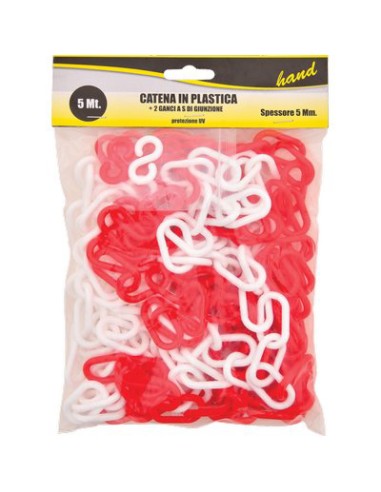 CATENA SEGNALETICA HAND PLT BIANCO/ROSSO D.MM 5 MT  5
