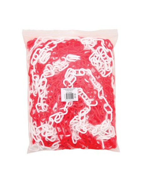 CATENA SEGNALETICA HAND PLT BIANCO/ROSSO D.MM 5 MT 25