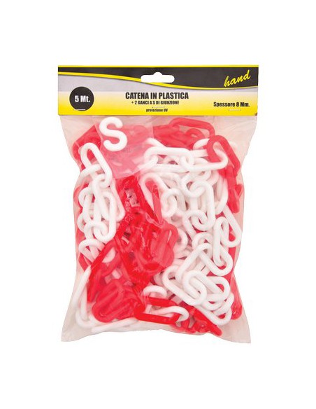 CATENA SEGNALETICA HAND PLT BIANCO/ROSSO D.MM 8 MT  5