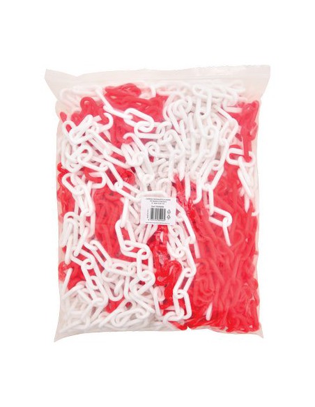 CATENA SEGNALETICA HAND PLT  BIANCO/ROSSO D.MM 8 MT 25