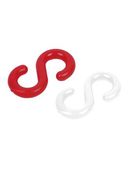 GANCIO S X CATENA SEGNALETICA HAND PLT  BIANCO/ROSSO D.MM 5 CF.PZ 2