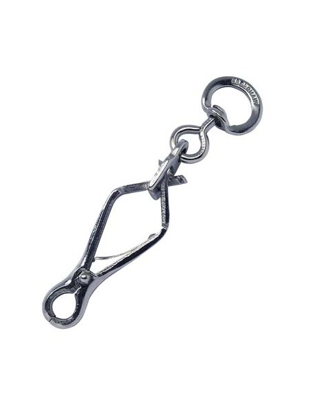 MOSCHETTONE X GUINZAGLIO A PINZA NICHELATO KONG L.MM 60+1/2