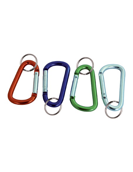 MOSCHETTONE PORTACHIAVE A PERA + ANELLO ALLUMINIO MM 70